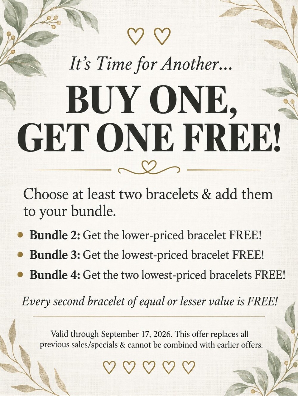 BUY ONE, GET ONE FREE!  ♡ Limited Time Offer